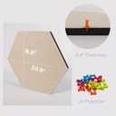 LAJAR 8 Pcs Self Adhesive Felt Bulletin Board Tiles (Large), Hexagon Color Felt Pin Board Wall Tiles for Photos, Pictures, Memos (Camel Large)