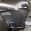 VEVOR Commercial Ice Maker Machine, 130Lbs/24H with 33Lbs Storage, 45 Cubes per Cycle, Stainless Steel Freestanding & Under Counter Ice Maker with LED Display & Self-Cleaning, for Home Bar Restaurant (Silver)