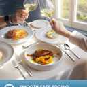 Stapava 24-Piece Silverware Set with Steak Knives, Food-Grade Stainless Steel Flatware Set for 4 Mirror Polished Cutlery Utensil Sets Include Forks Spoons and Knives Set Dishwasher Safe