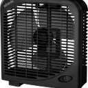 shinic 10" Tabletop Box Fan for Bedroom, 2 Speeds, Quiet Table Fan with Strong Airflow, Energy Efficient Small Box Fan, Portable Kitchen Exhaust Fan for Bedroom Bathroom Office Dorm Workshop, Black (Single Units)