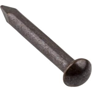 Hand Aged Solid Brass Escutcheon Pins - 1/2" Long - Pack of 100 - Small Round Head Nails - Decorative Nails for Wood - EP2-HA