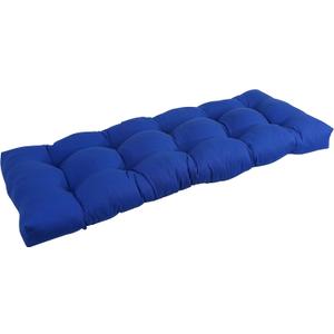 Blazing Needles Twill Tufted Bench Cushion, 51" x 19", Royal Blue