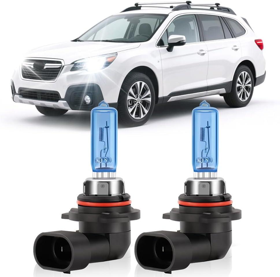 Halogen Headlight Bulbs For Subaru CrossTrek 2016 2017 2018 2019 2020 2021 2022 2023, 9005 HB3 High Beam Halogen Lights, 6000K White, 20000LM 900% Brightness, Plug n Play, 2-Pack