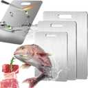 Titanium Cutting Board - 2025 New Upgrade 100% Pure Titanium Cutting Boards for Kitchen Double Sided Titanware Cutting Board, Hygiene Durable Dishwasher Safe Chopping Board,1PC (15.3L x 11W)