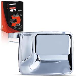 A-Premium Right Passenger Side Upgraded Metal Exterior Door Handle Compatible with Ford F-250 F-350 F-450 F-550 Super Duty 1999-2016, E-350 Super Duty 1999-2016, E-450 Super Duty 2003-2016, Chrome