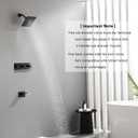 3 Handle Tub Shower Faucet, Matte Black Three Handle Shower Faucet Set with Waterfall Tub Spout and 8" Rainfall Shower Head, 3 Knob Shower Tub Faucet Set