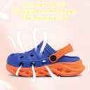 Toddler Kids Clogs Slip on Slide Sandals Slippers for Beach Pool Garden (Kleinblue/Orange)