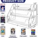 Magnetic Card Holder 3-Tier, Card Display Stand Clear Acrylic Trading Sports Card Display