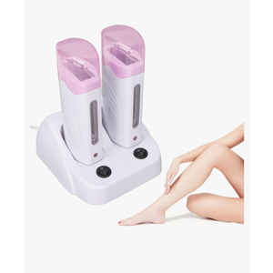 Double Depilatory Heater, Wax Warmer Machine, Portable Wax Warmer Machine for Leg Armpit with Heater Base