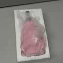 Christmas Soap Dispenser, Pink Flocking Effect Resin Hand Dish Soap Dispenser, Refillable Leak-Proof Decorative Pump Bottle for Bathroom Kitchen Holiday Decor Gift (Pink)