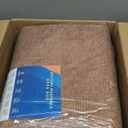 GarveeHome Scalloped Entryway Rug, 2x3 Solid Brown Washable Front Door Rug Indoor Entrance Floral Carpet Non-Slip Low Pile Throw Rugs for Kitchen Floor, Powder Room, Entry, Bathroom, Kids Room