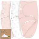Baby Swaddle Sleep Sacks with Zipper - 3-Pack Newborn Swaddle Sack, Baby Swaddles Sleep Sack 0-3 Months, Wearable Blanket Baby, Baby Swaddle Blanket Wrap, Swaddle Sack, Easy Change Swaddle(ABC Land Rose)
