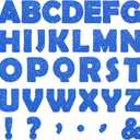 Set Glitter Blue Classroom Alphabet Cutouts for Bulletin Poster Board Display Home School a Great Helper to Inspire Students' Learning Interest
