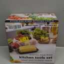 P&P CHEF Mixing Bowls with Lids Set of 3, Stainless Steel Mixing Bowl and Colander for Kitchen, 3 Grater Attachments & Non-Slip Bottoms, Visible & Airtight Lid, Khaki