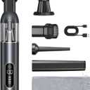 4-in-1 Handheld Cordless Car Vacuum  19000PA, Brushless Motor, 2-in-1 Blow & Suction, Dual Modes, Type-C, Mini & Portable for Car, Home, Office, Keyboard Cleaning (Gray)