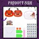30 Pack Halloween Pumpkin Diamond Painting Greeting Cards Kits with Envelope Horror Halloween Diamond Art Cards Bulk DIY Postcard 5d Round Drill Art Craft for Adults Beginner