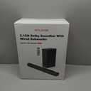 Nylavee Sound Bar - 2.1ch Dolby Audio Soundbar with Subwoofer, 240W High Volume, Wall Mountable 30-inch Bluetooth Sound Bar with HDMI ARC, Optical, and AUX Connection for TV, Projector, Computer