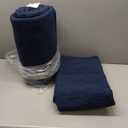 WDCOZY 100% Cotton King Size Quilt Set - Navy Blue Pre-Washed Soft Lightweight Modern Bedspread, Farmhouse Country Rustic Coverlet, Textured Like Linen, Shabby Chic Gauze Bedding, 3 Pieces (King (106"x96"))