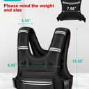 Weighted Vests for Women Men, 8 12 16 20 lb Weighted Vest with Storage Pockets, Rucking Vest with Reflective Stripe, Adjustable Straps Weight Vest for Running, Walking, Workout, Training