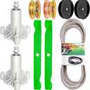 42 inch Mower Deck Rebuild Kit for CRA ftsman Husq Varna LT1000 LT2000 Includes 2 Spindle 130794 2 Blade 127843 2 Idler 153535 1 Idler 173438 1 Idler 173437 1 Be lt 21547082