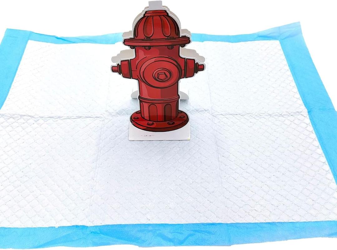 LIZEALUCKY Dog Pee Pad,10Pack Dog Pee Pad Trainer Paper Fire Hydrant Shaped Pet Diaper Pad Guide Pet Potty Guide for Dog Puppy