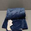 Bedsure Waterproof Dog Blankets for Small Dogs - Small Cat Blanket Washable for Couch Protection, Sherpa Fleece Puppy Blanket, Soft Plush Reversible Throw Furniture Protector, 25"X35", Blue