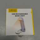 Glocusent USB Rechargeable Book Light, Portable Clip-on LED Reading Light, Reading Lights for Books in Bed with 3 Amber Colors & 5 Brightness Dimmable, Compact & Long Lasting, Perfect for Book Lovers