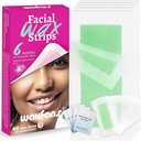 Waxfans Wax Strips for Hair Removal, 60 Counts Facial Wax Strips for Face, Eyebrow, Body, Bikini, Easy at Home Waxing Kit for Women with Sensitive Skin, LongLasting Cera Depilatoria Waxing Strips,Pink