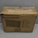 SpaceAid Spice Rack Organizer with 28 Spice Jars, 386 Spice Labels, Chalk Marker and Funnel Set for Cabinet, Countertop, Pantry, Cupboard or Door & Wall Mount - 28 Jars, 13.4" W  10.8" H, Black