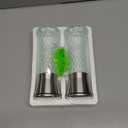 Home EC Original Stainless Steel Sea Salt and Pepper Grinder Set of 2 - Adjustable Ceramic Grinder - Diamond Pattern Glass - Salt and Pepper Shakers - Kitchen Spice Mill - Modern Kitchen Accessories