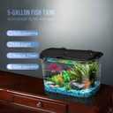 Koller Products 5-Gallon Aquarium Kit with LED Lighting and Power Filter, Ideal for a Variety of Tropical Fish