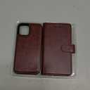 Bocasal Compatible with iPhone 12 & iPhone 12 Pro Wallet Case with Card Holder PU Leather Magnetic Detachable Kickstand Shockproof Wrist Strap Removable Flip Cover 6.1 inch (Brown)