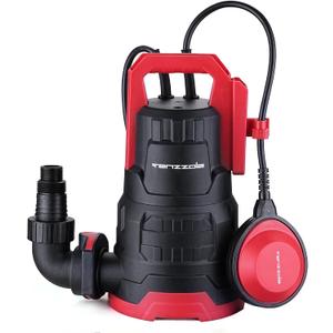 Sump Pump, 1HP 3960GPH Submersible Utility Water Pump with Float Switch, Thermoplastic Portable Water Removal Transfer Pump with 16.4FT Cord for Swimming Pool Basement Garden Pond Draining