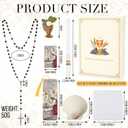 Conelist 7 Pcs First Communion Gift Box Set Catholic Holy 1st Communion Baptism Kit with Candle Rosary Lapel Pin Prayer Card Shell Bookmark Handkerchief for Christian Church Favors(Prayer)