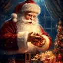 Reofrey DIY Diamond Art Painting Kits for Adults Santa Claus, Diamond Art Christmas Full Drill Round Rhinestone, Cross Stitch Embroidery Canvas for Crafts Home Decor 30x40cm (12 x 16 inches)