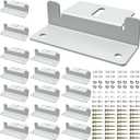 16 Units Solar Panel Mounting Z Brackets Lightweight Aluminum Corrosion,Solar Panel Mounting z Bracket, Supporting for RV, Roof, Boat,Wall and Other Off Gird Roof