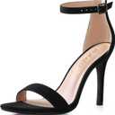 Ankis High Heels for Women 4 Inches, Black Nude Gold Stiletto Heels Open Toe Ankle Strap Heeled Sandals for Dressy Wedding Party (7)