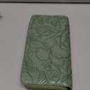 Wallet for Women Clutch Double Zip Around Credit Card Holder Leather Women's Wallet Large Capacity (1A-Green)