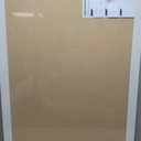 Cork Board Bulletin Board, 36" x 24" Corkboard for Wall, Rustic White Wooden Frame, Hanging Pin Board for Home & Office Decor, 10 Push Pins