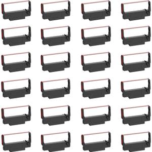 Bigger Replacement for ERC-30/34/38 B/R Ribbons, 24 Pack, Black and Red