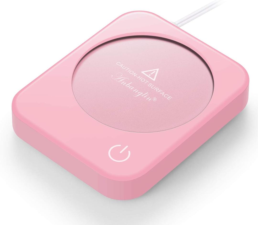 Coffee Mug Warmer, Smart Coffee Warmer for Desk, 3 Temperature Control & Auto Shut Off, Cup Warmer for Candle,Milk,Tea,Beverage,Cute Coffee Lovers Gift IdeasPink-No Mug