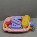 2027 Upgraded 4-in-1 Sand Water Table for Toddlers 1-3, Kids Sensory Table with Electric Water Pump & Elephant Faucet, Play Kitchen Sink with Food Accessories, Fishing Toy (Pink)