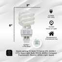 13 Watt T3 Spiral CFL 4 Pin G24Q-1 Base Light Bulb 3500K 800lm - Compact Fluorescent -Neutral White Light 4pack