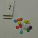 Blulu 50 Pieces Colored Key Covers Cap Tag 1 Inch Key Covers Protectors with Blank White Cardstock Labels and Clear Plastic Sheet for House Classification Organization(Rainbow Color)