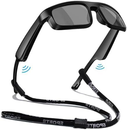 Grofulor Smart Glasses, Polarized Bluetooth Sunglasses with Built-in Mic & Speakers, Open Ear, Voice Assistant, UV Protection (LV-M8 Pro)