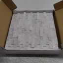 SUNWINGS Peel and Stick Mosaic Natural 3D Stone Self Adhesive Tiles, 12" x 11" 5-Sheet Stick on Backsplash for Kitchen Bathroom Fireplace Vanity, Mixed Gray