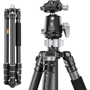 K&F CONCEPT X-Series 68" Carbon Fiber Camera Tripod,Professional Photography Tripod with 36mm Metal Ball Head Load Capacity 35.2lbs for Indoor Outdoor Use X284C4+BH-36