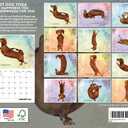 Dog Yoga Calendar 2026 Funny Gift Monthly Wall Calender 12 Month | American Made In The USA