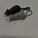 LUOEM 2pcs Lifelike Fake Mouse Realistic Mice Toy Spooky Rat Toy Halloween Prank Creepy Halloween Party April Fool's Day Decorations M (Black, Gray)