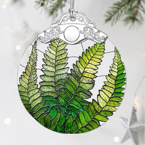 Fern Plant Ornament, Stained Glass Christmas Decorations, Christmas Ornaments for Tree, Holiday Ornament, Gifts for Plant Lovers, Holiday Party Gifts, Gift Ideas & Xmas Gift